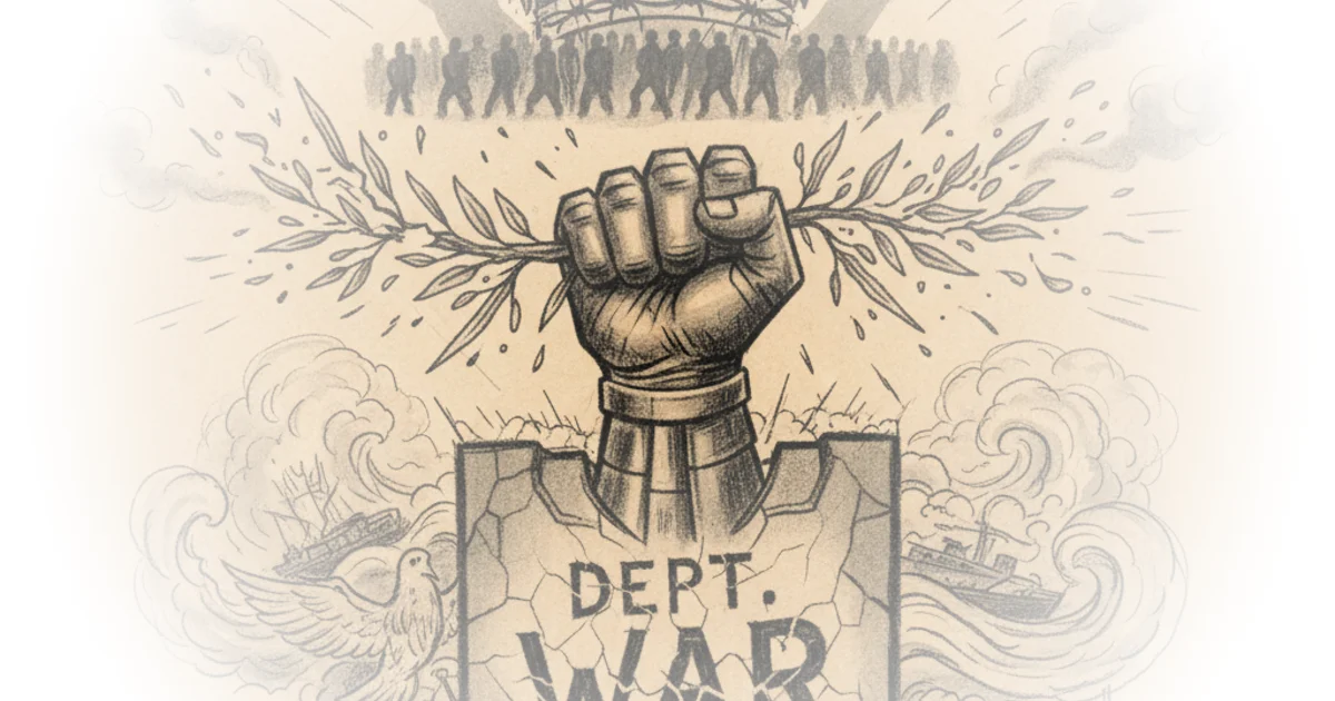 The administration moves to declare a "department of war" as peace efforts falter
