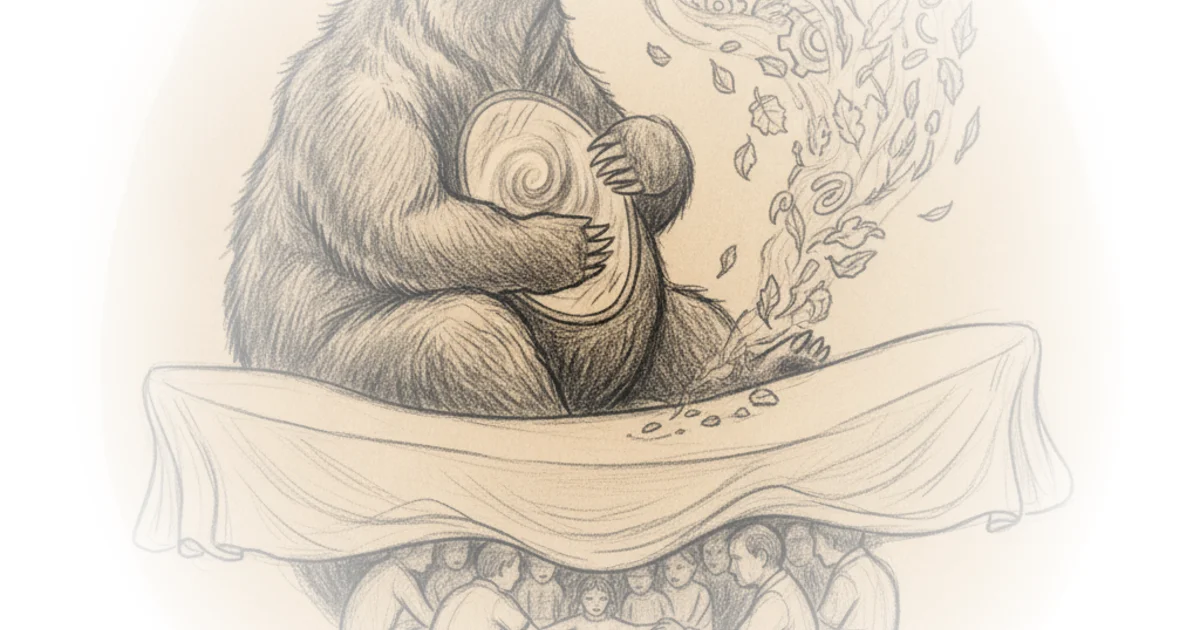 The bear fell a little too deeply in love with itself