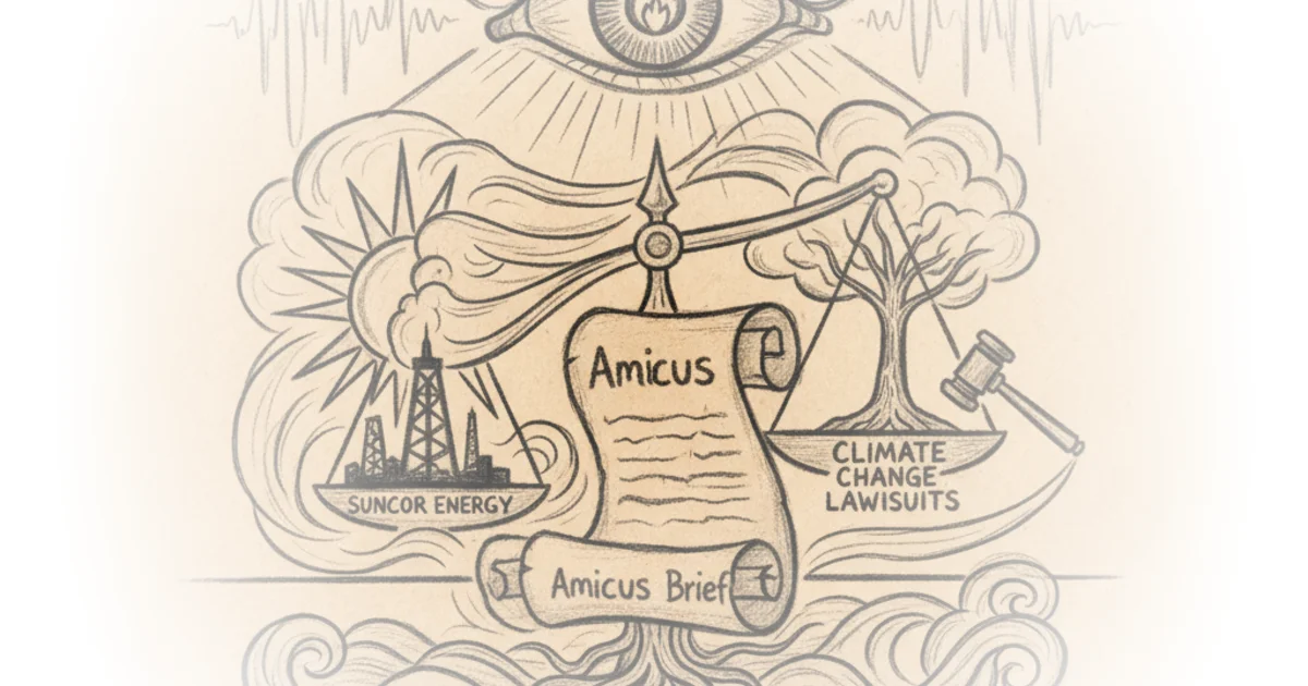 Amicus brief in suncor energy on the first amendment and climate change lawsuits