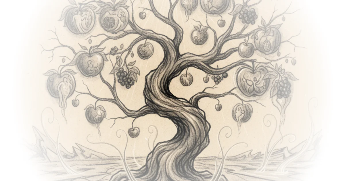 Fruit on a barren tree