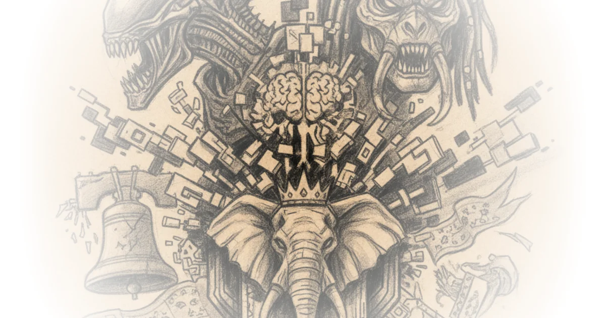 Chartbook 456 alien v. Predator or MAGA meets AI - a "crossover" monument to the USA at 250