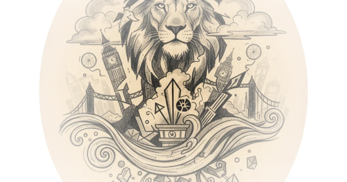 Lion dissection in central London