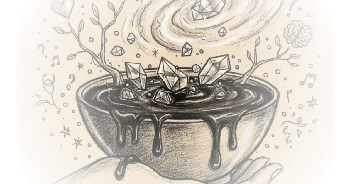 A giant bowl of salted chocolate pudding
